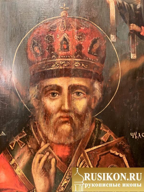 Старинная икона Святого Николая Чудотворца