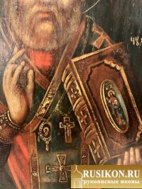 Старинная икона Святого Николая Чудотворца
